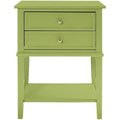 Green Accent Table with 2 Drawers J42510
