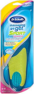 Massaging Gel Sport Replacement Insoles Women's Sizes 6-10 1-Pair C212890