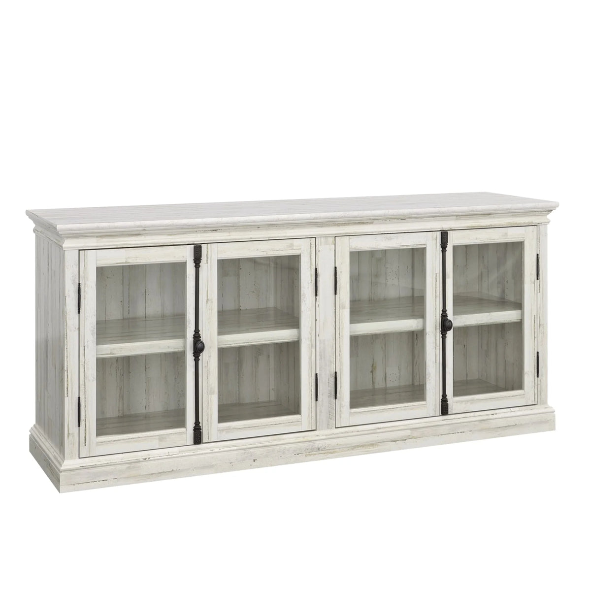 White Engineered Wood Storage Credenza R5536