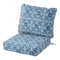 Indigo Lattice Outdoor Deep Seat Cushion Set J1123