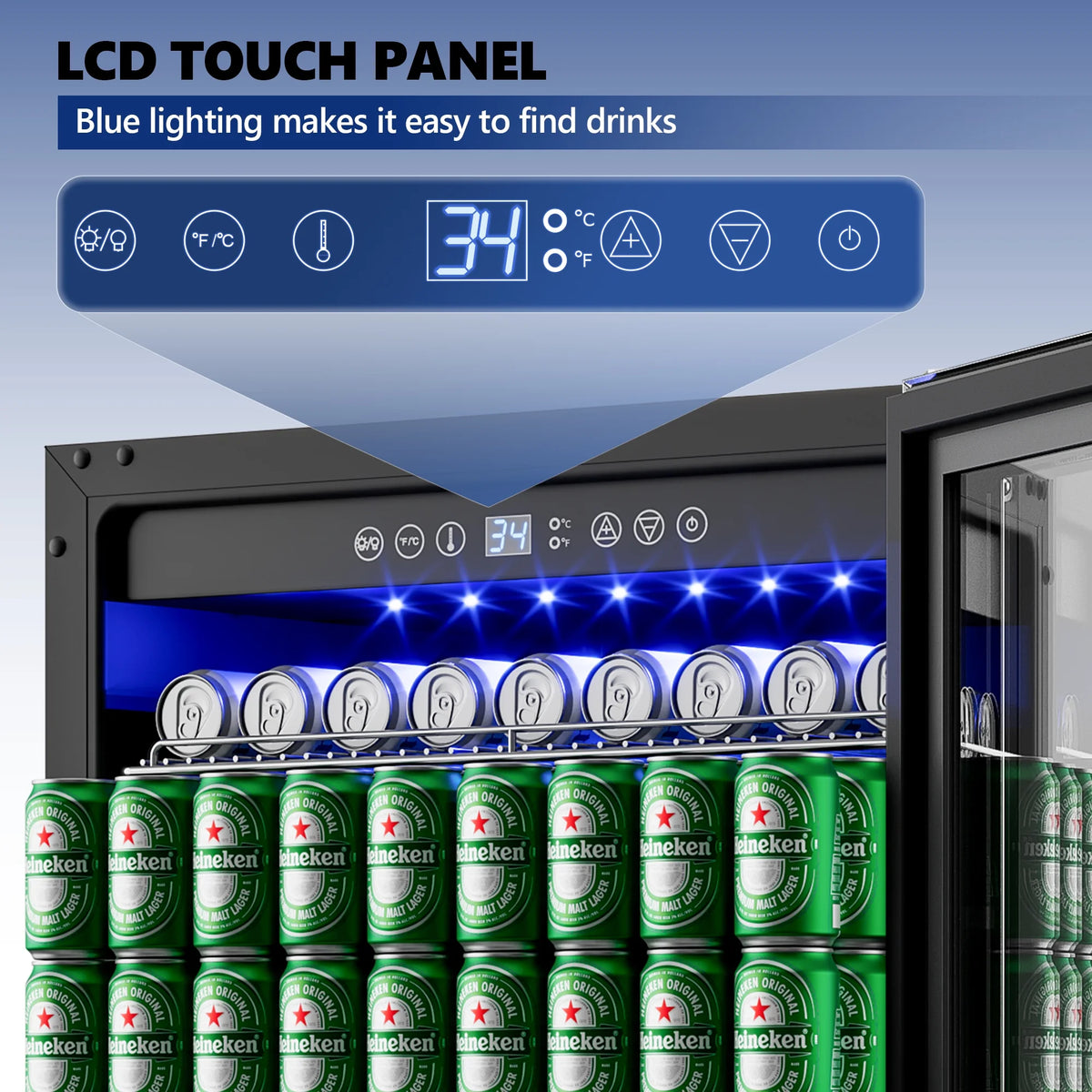 15 Beverage Cooler 32 Bottle Wine Fridge Glass Door F136653