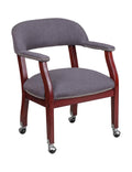 Gray Fabric Conference Chair with Casters U32885
