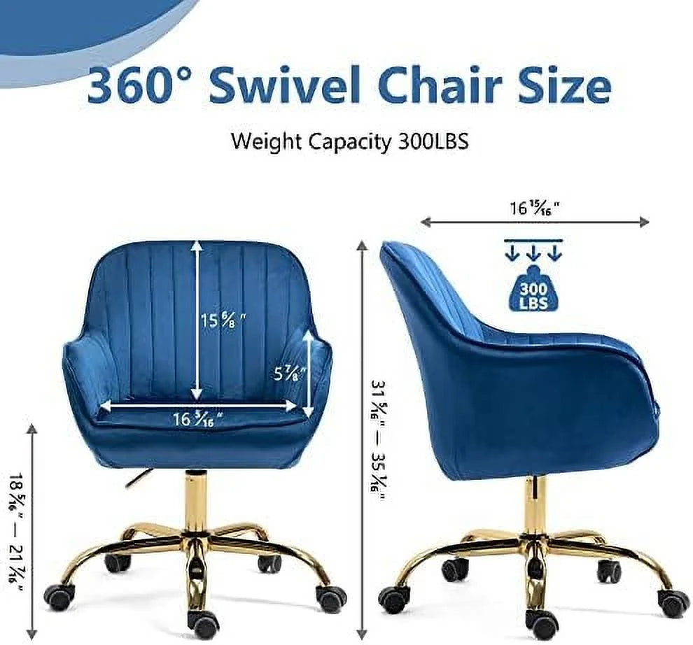 Swivel Chair with Wheels Adjustable Height Home Office Chair V64476