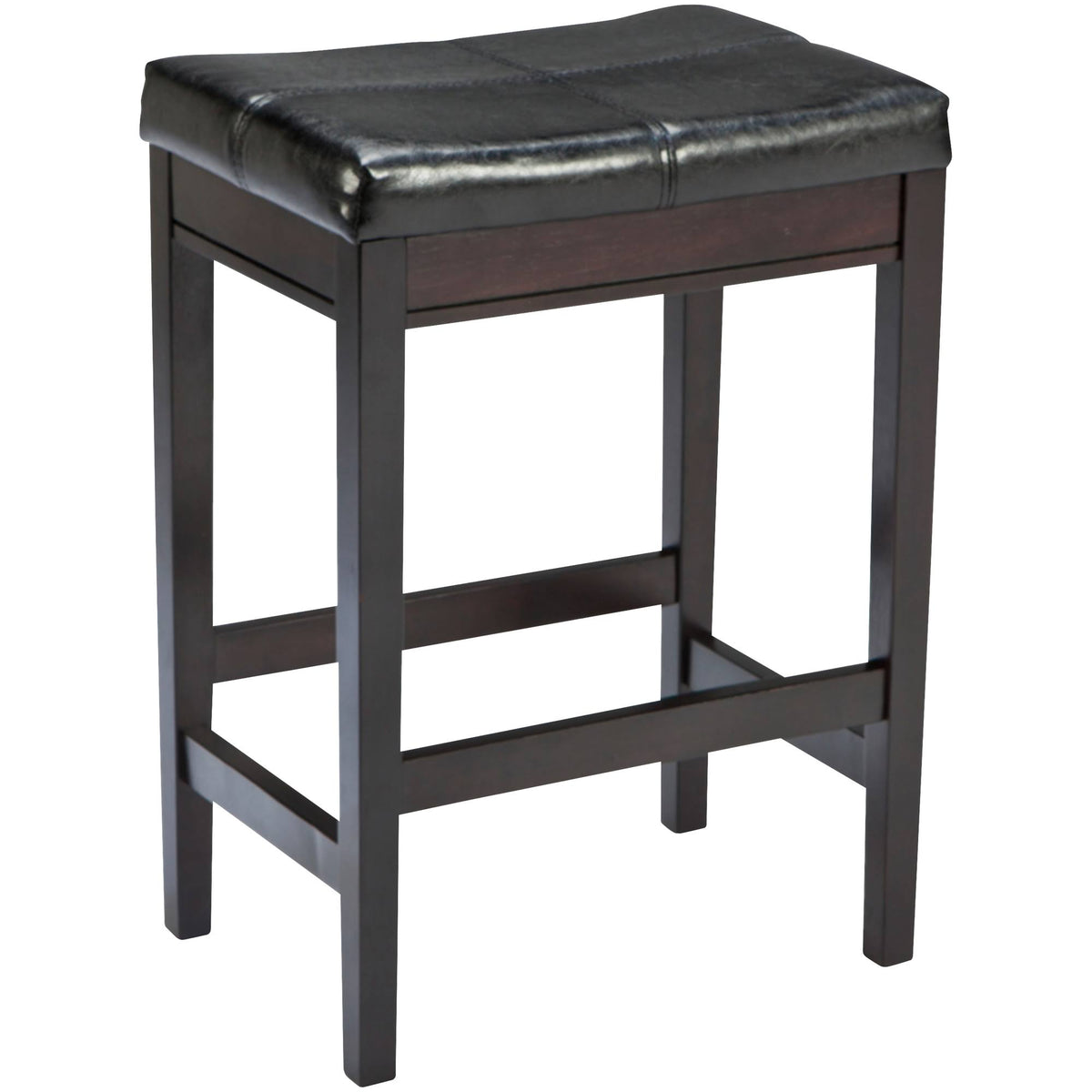 Dark Brown 24" Backless Barstool Set of 2 A881