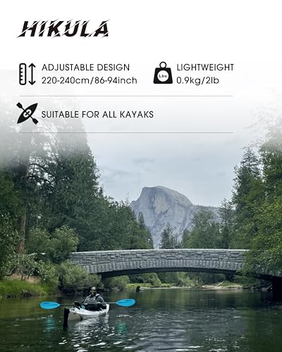 Adjustable Carbon Shaft PP Blade Kayak Paddle V60851