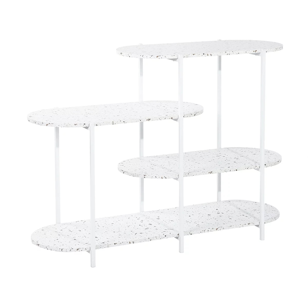 4-Tier Marble White Storage Shelf Z67956