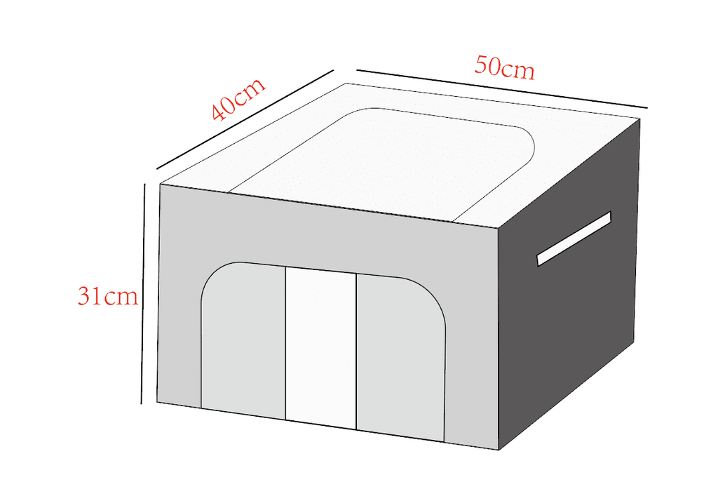 Foldable Stackable Storage Bag with Clear Window and Steel Frame G853735