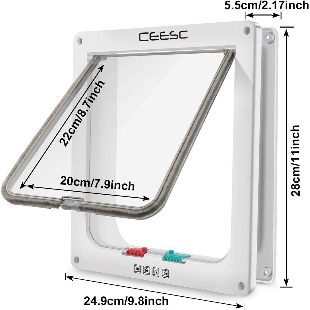 Extra Large 4 Way Locking Cat Door P44069