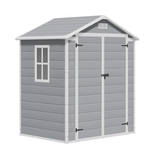 5' x 4' Resin Weather Resistant Outdoor Storage Shed with Floor F804