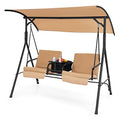 2 Person Porch Swing with Canopy and Cushions H946