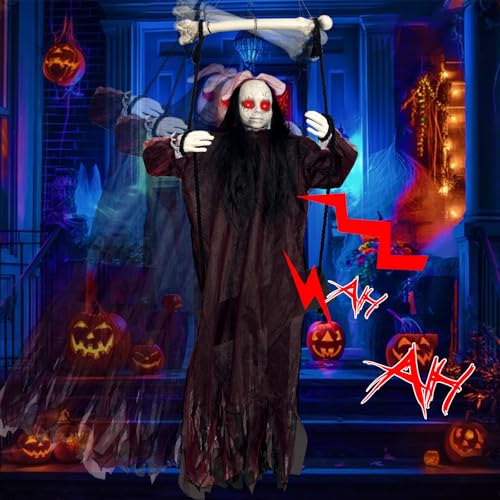 Hanging Swing Ghost with Sound and Light Up Eyes G745528