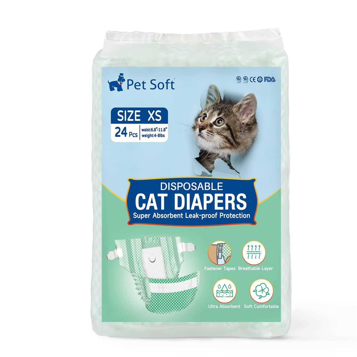 Soft Disposable Female Cat & Dog Diapers U7068