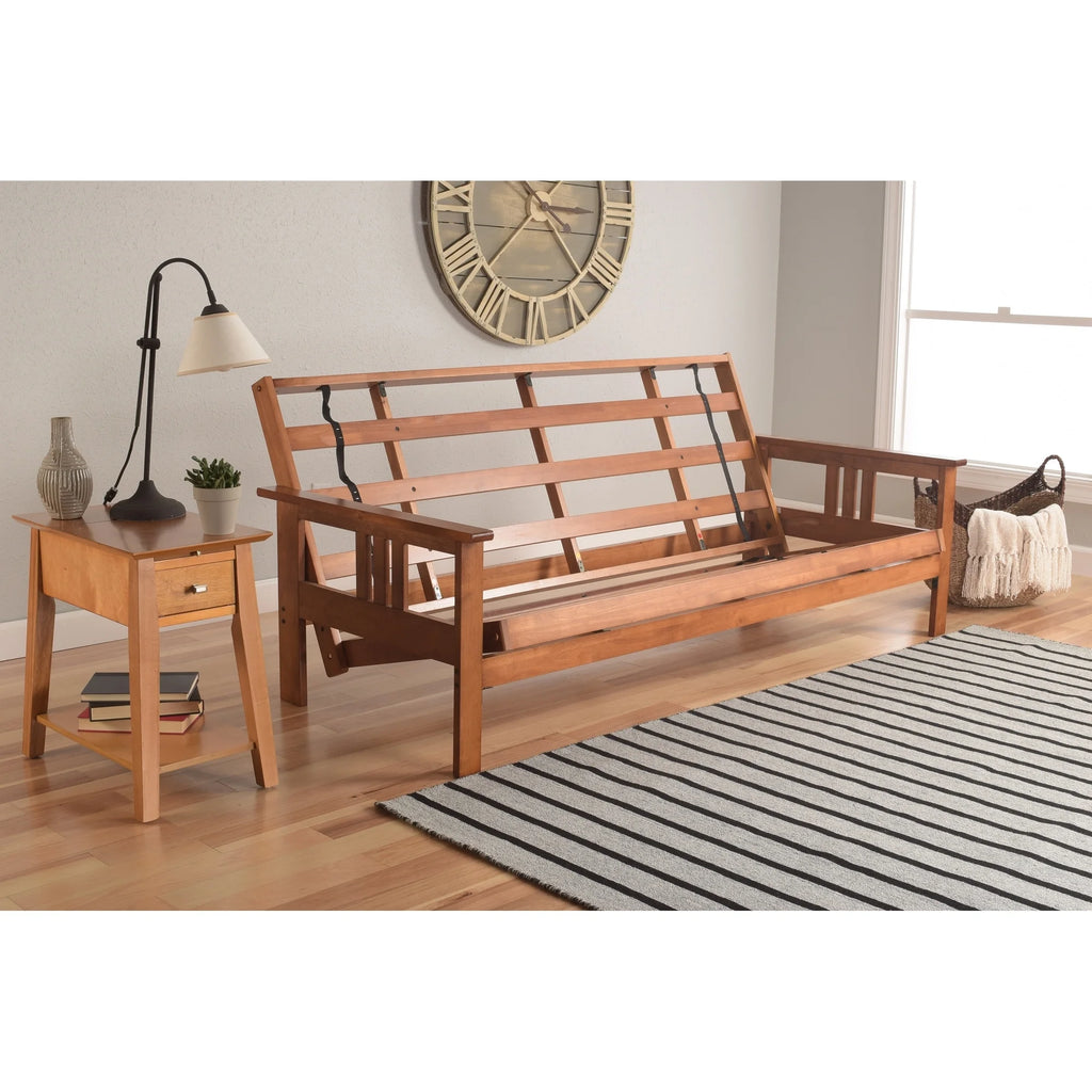 Wood Futon with Gray Mattress R696164