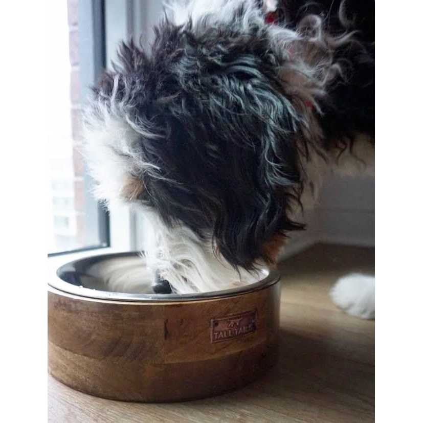 Wood Dog Bowl M9310