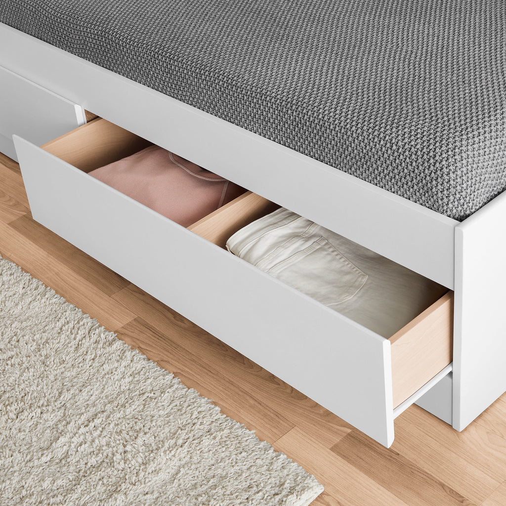 Twin Storage Bed with Bookcase Headboard U3839