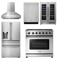 36 Inch Gas Range, Range Hood, Refrigerator, Dishwasher, Wine Cooler G8656