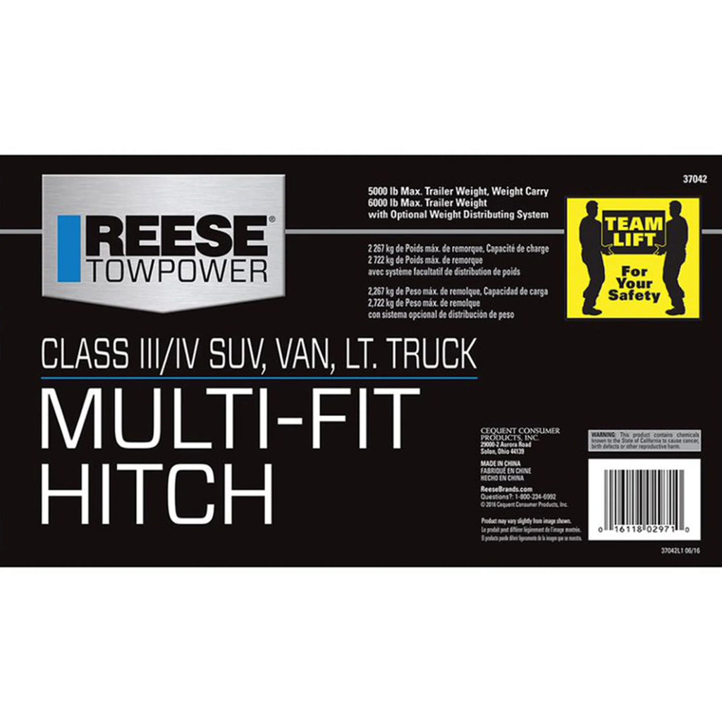 Class III Trailer Tow Hitch with 2 In Receiver Tube F51958