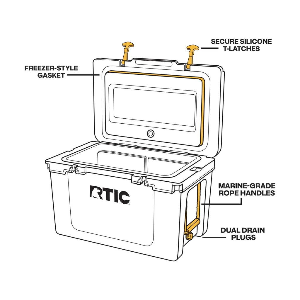 52 QT Ultra-Light Hard-Sided Ice Chest Cooler N42802