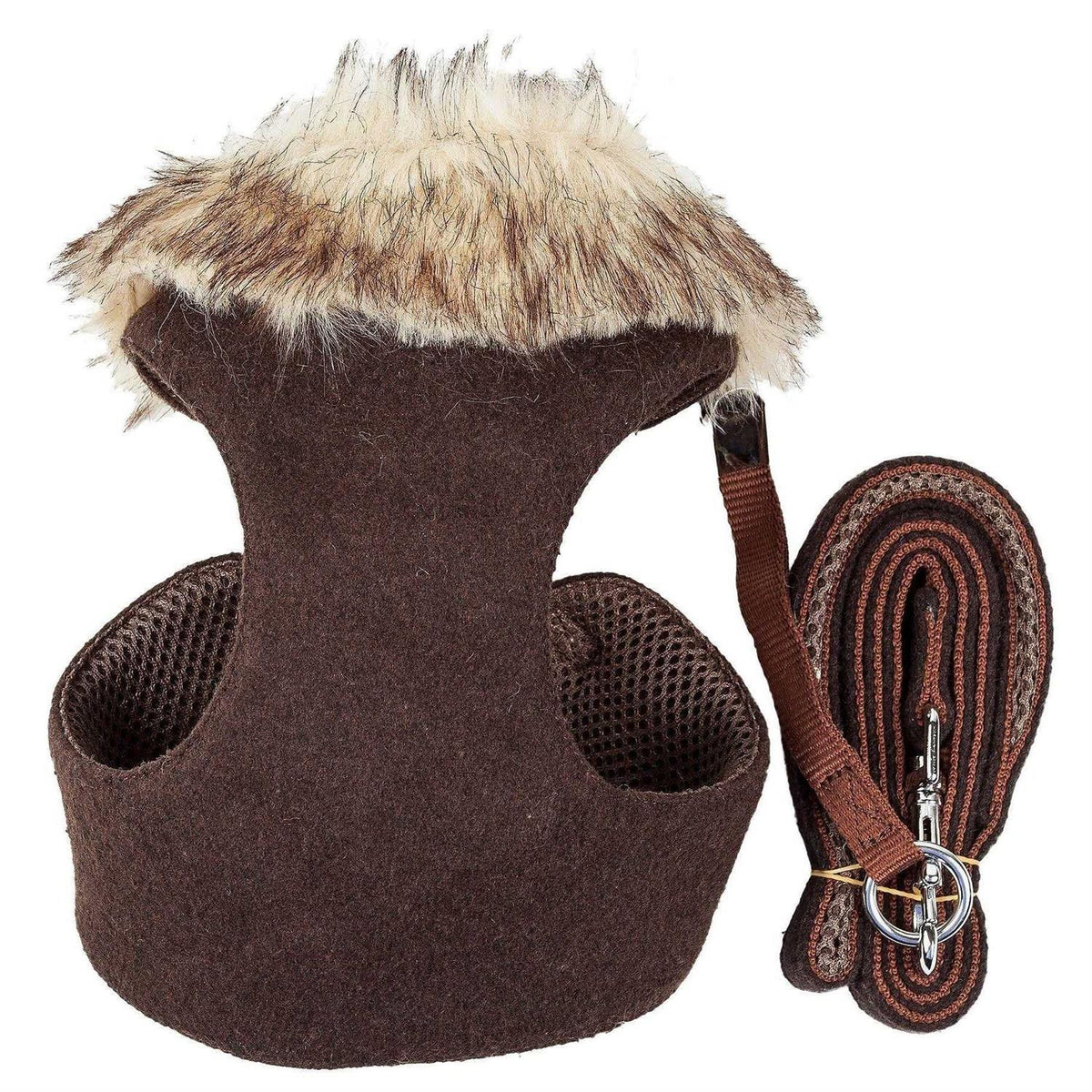 2 In 1 Adjustable Dog Harness Leash with Removable Fur Collar E733381