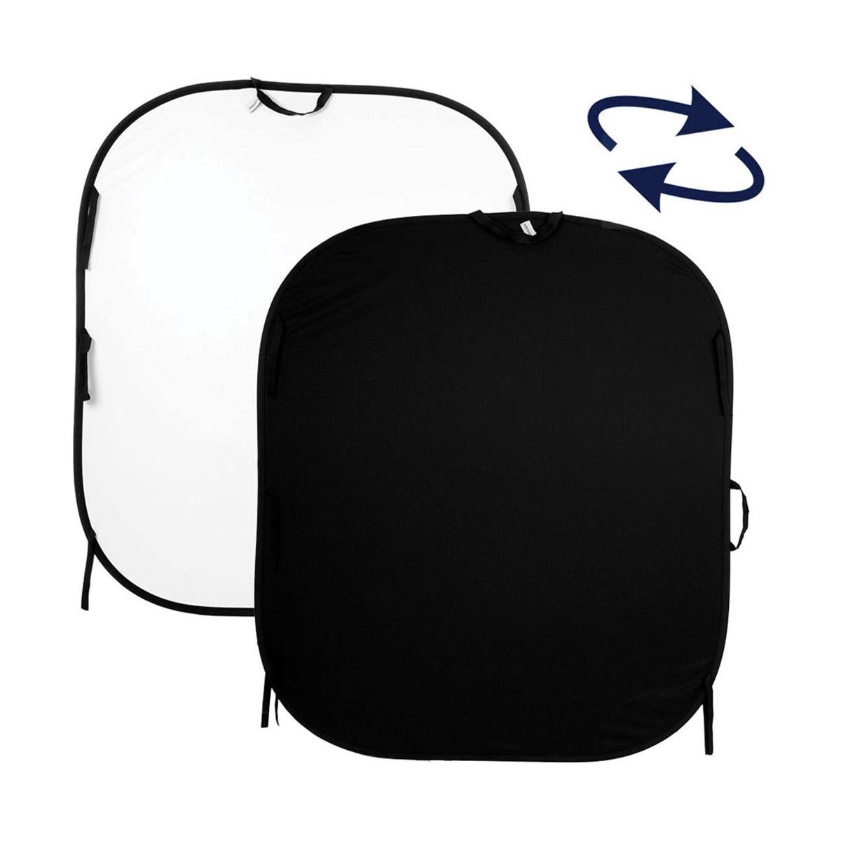 Collapsible Reversible Background 5 x 6' Black/White T670075