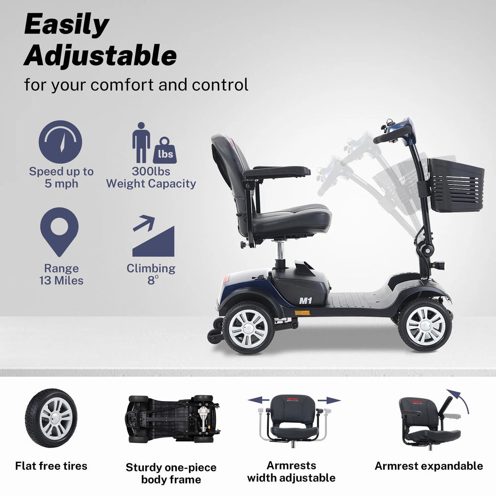 Blue 4 Wheel Mobility Scooter R4709