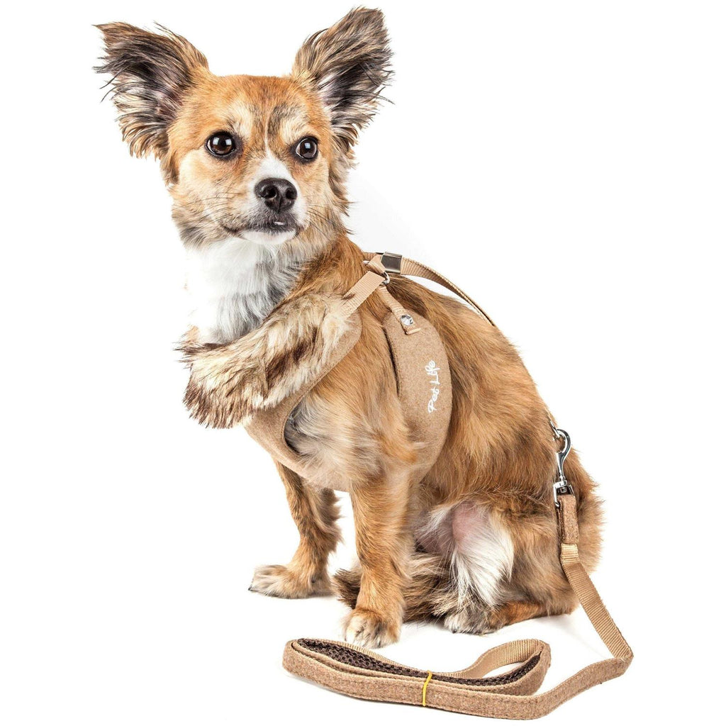 2 In 1 Adjustable Dog Harness Leash with Removable Fur Collar E733381