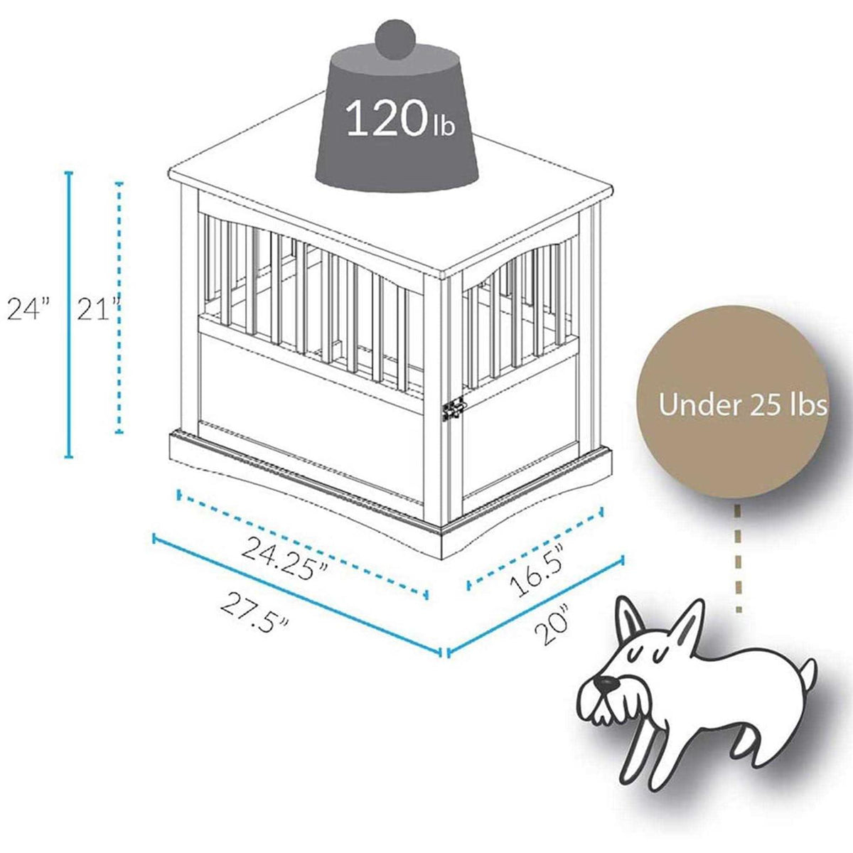 End Table Pet Crate I708