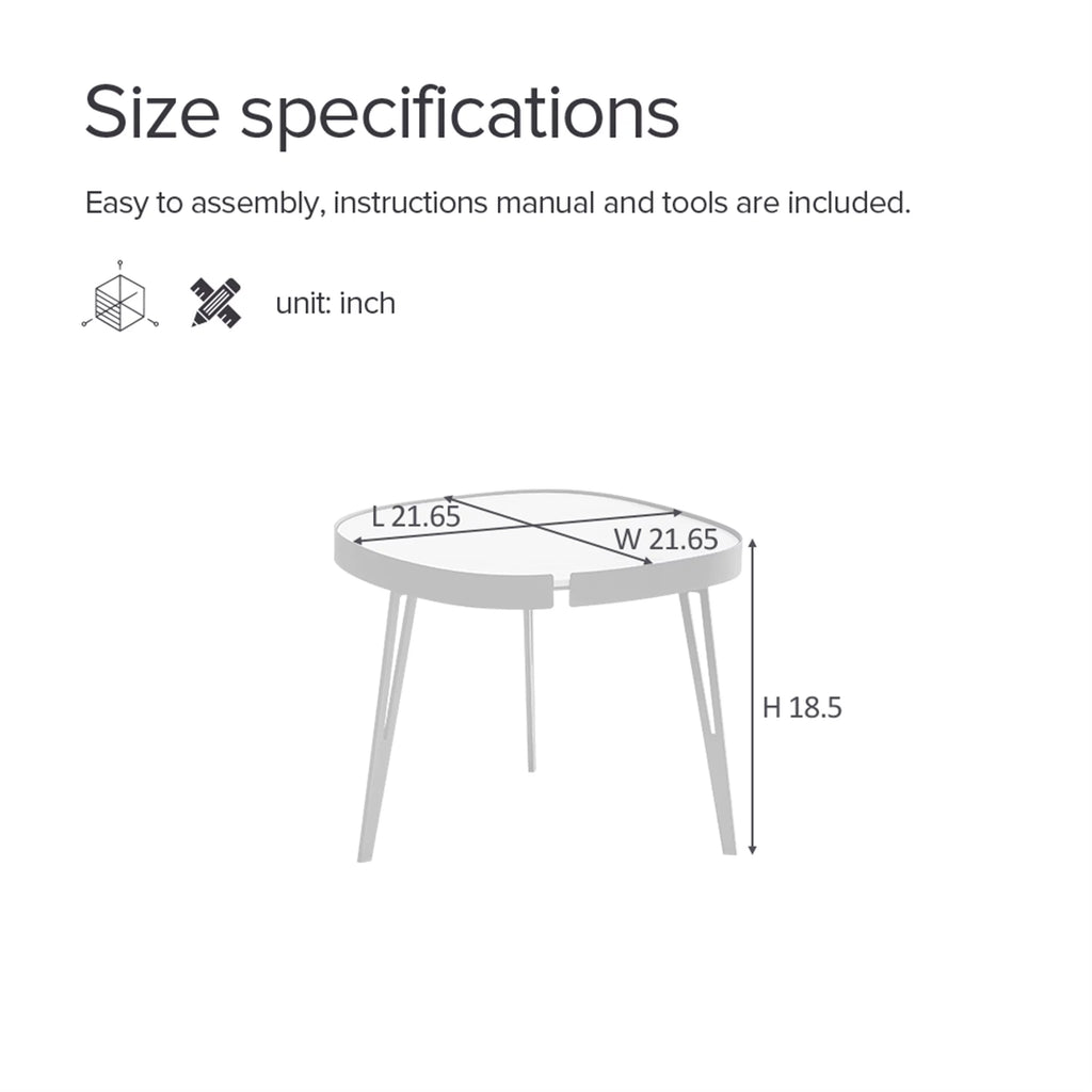 Black Metal Frame Sintered Stone Coffee Table Q8032