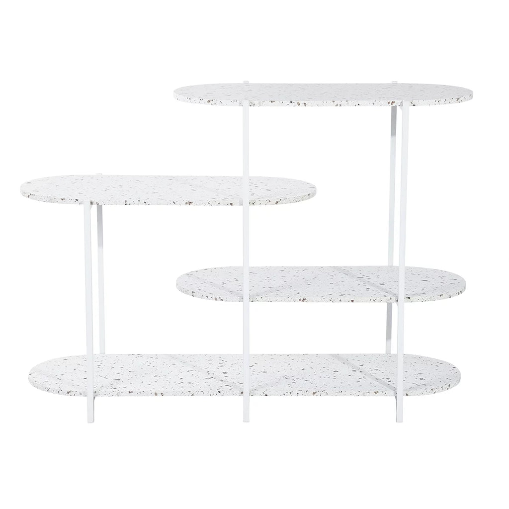 4-Tier Marble White Storage Shelf Z67956