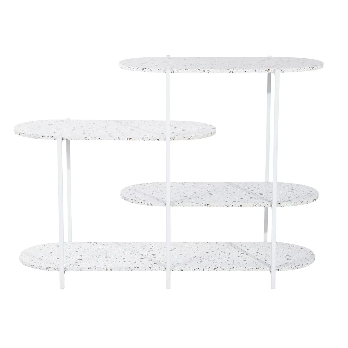 4-Tier Marble White Storage Shelf Z67956