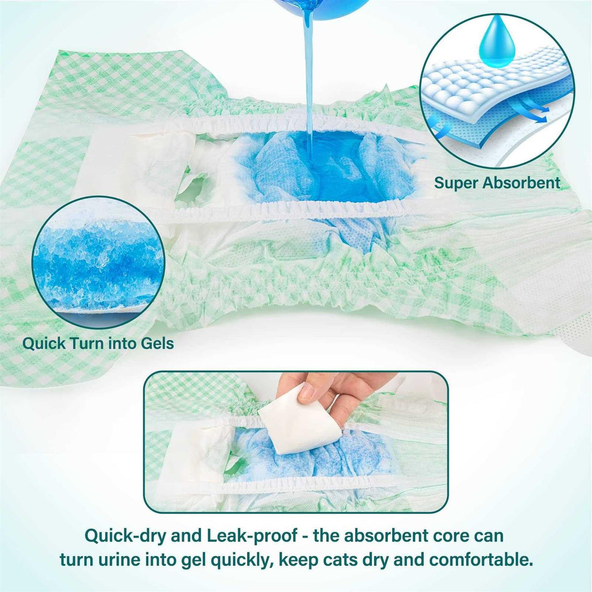 Soft Disposable Female Cat & Dog Diapers U7068
