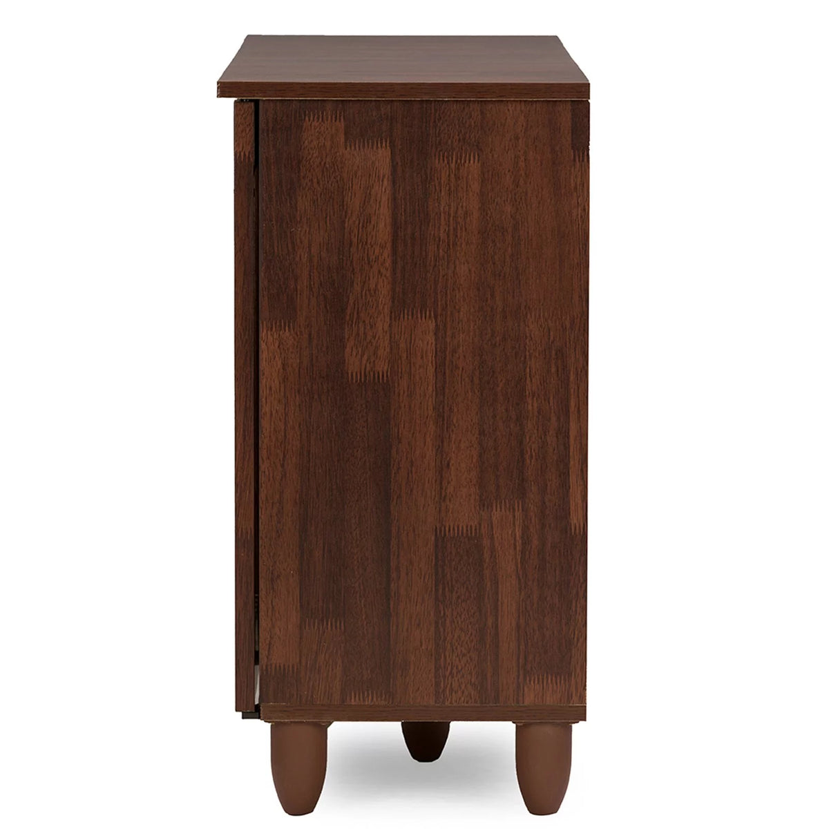Oak Brown Wooden 3-Door Shoes Storage Cabinet B312