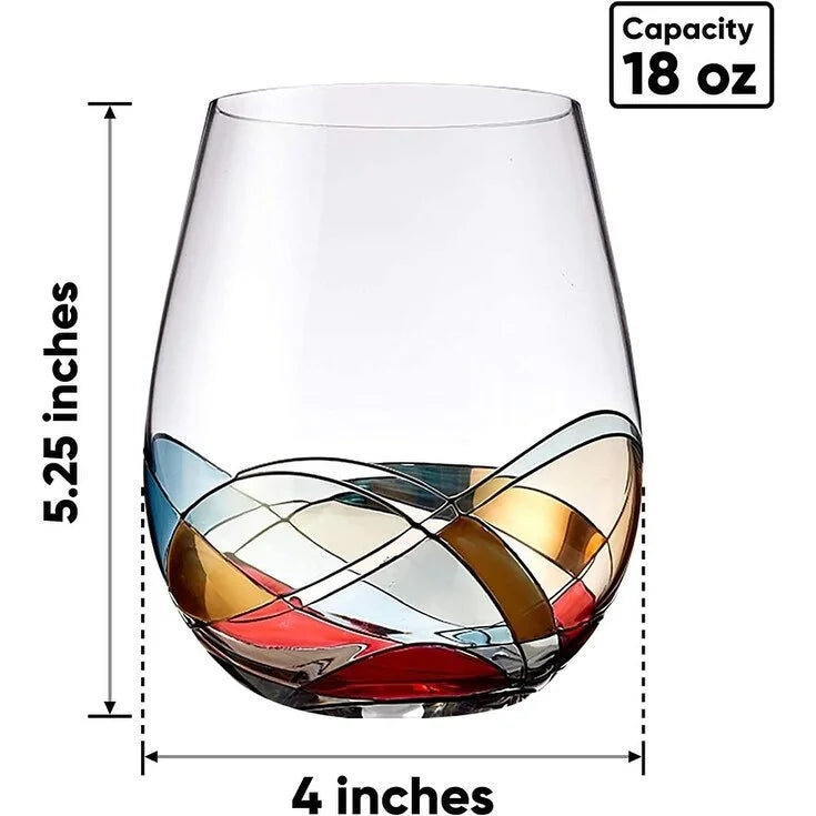 Stemless Wine Glasses Gift Set D816