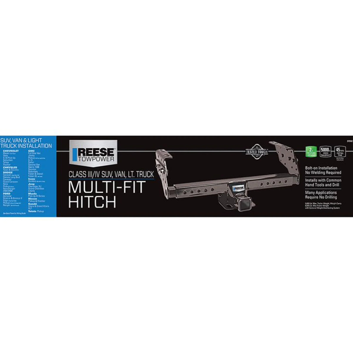 Class III Trailer Tow Hitch with 2 In Receiver Tube F51958