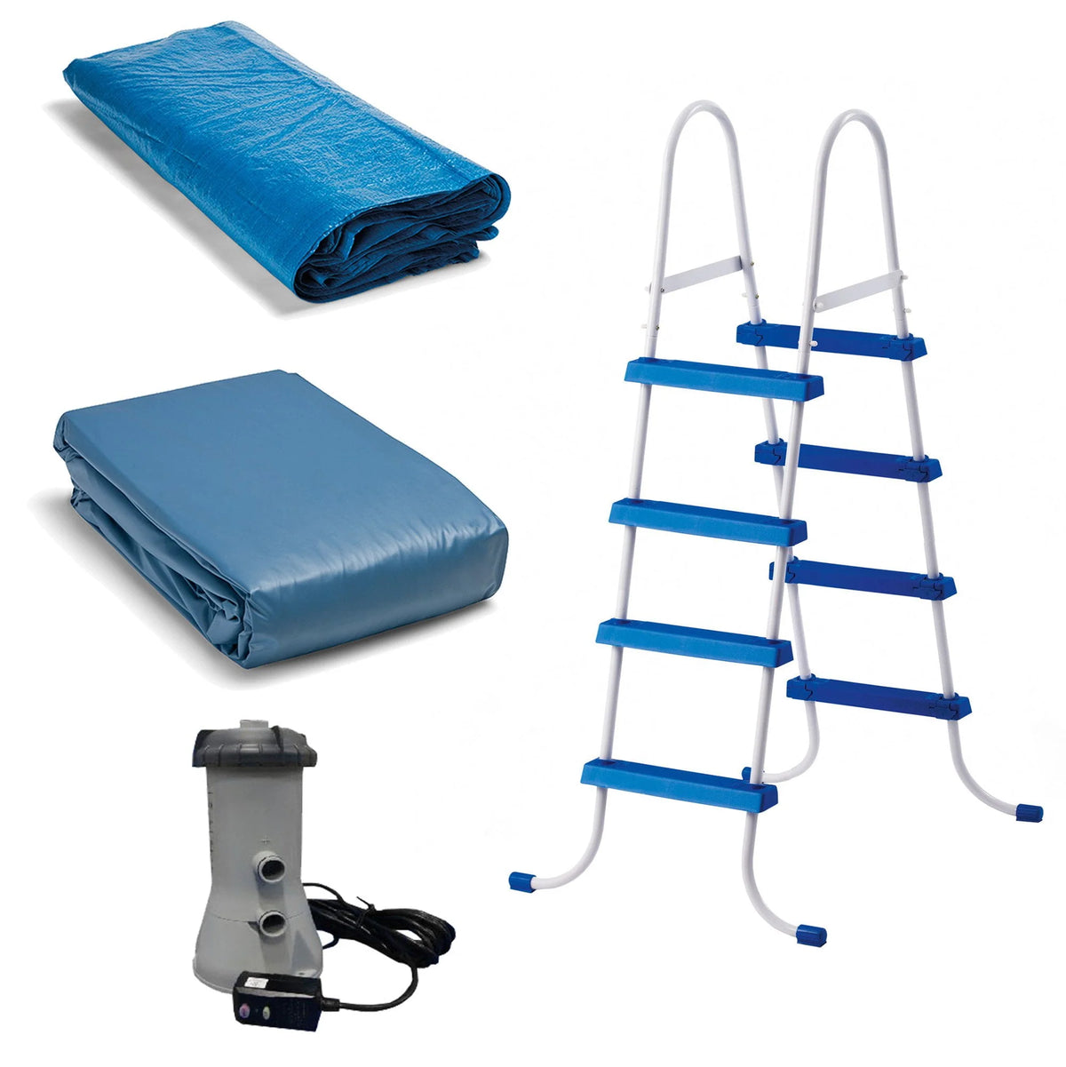 Above Ground Swimming Pool with Ladder and Pump Q543