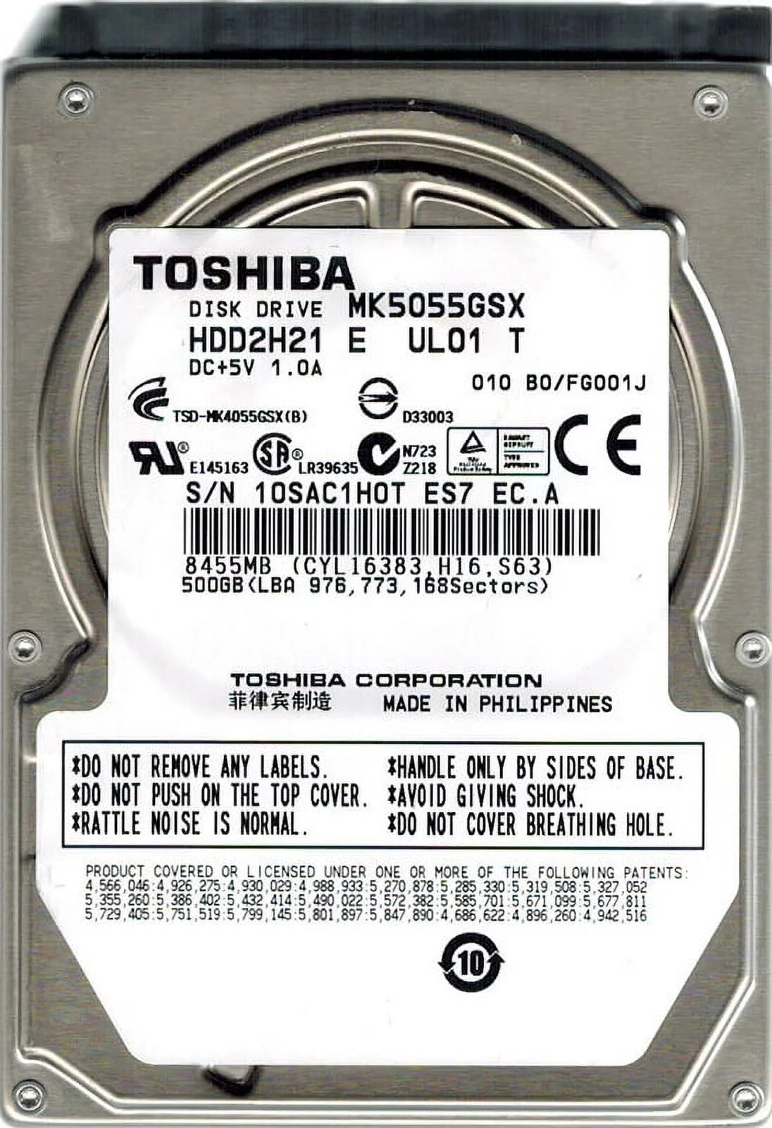 500GB Hard Drive K100731