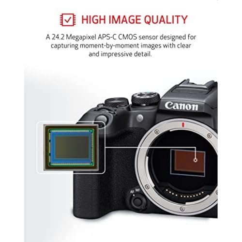 Mirrorless Camera with Lens, Tripod and Microphone, 24.2 Megapixel, 4K Video, Black Q5497