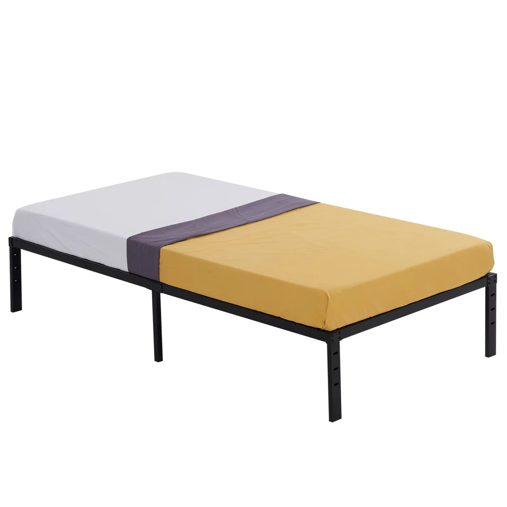 Twin Size Black Metal Platform Bed Z1216