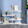 4-Tier Marble White Storage Shelf Z67956