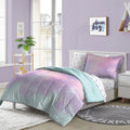 Full 7 Piece Pink Polyester Microfiber Comforter Set W83500
