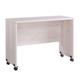White Oak Wooden Desk Return with Casters O926
