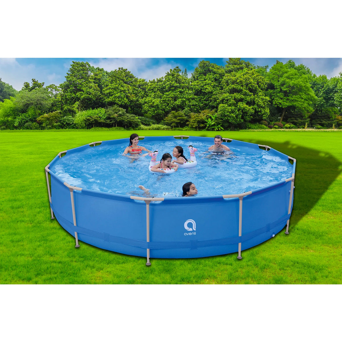 15 Foot x 36 Inch Steel Frame Above Ground Swimming Pool J8611