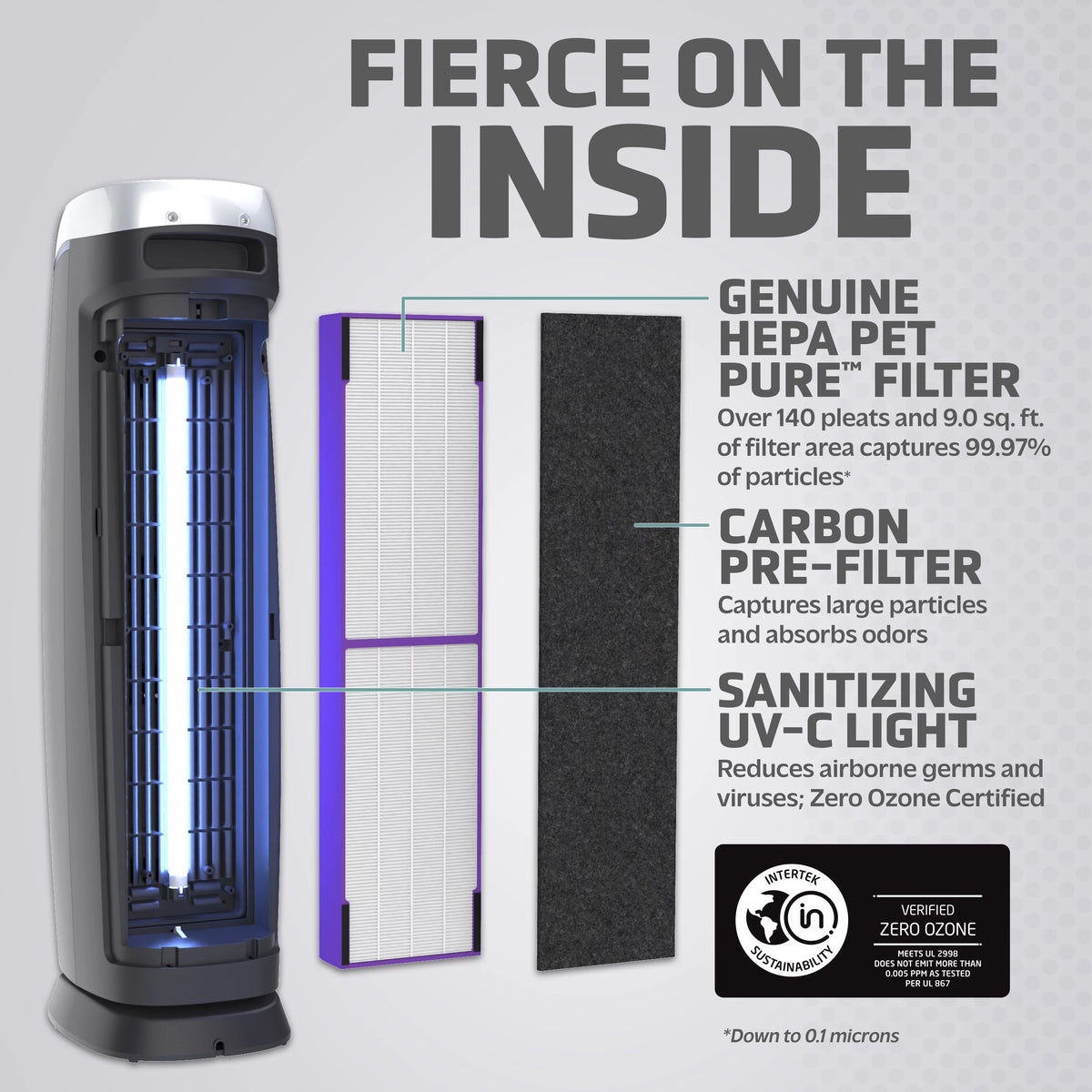 HEPA Pet Pure Filter UV-C Air Purifier X4461