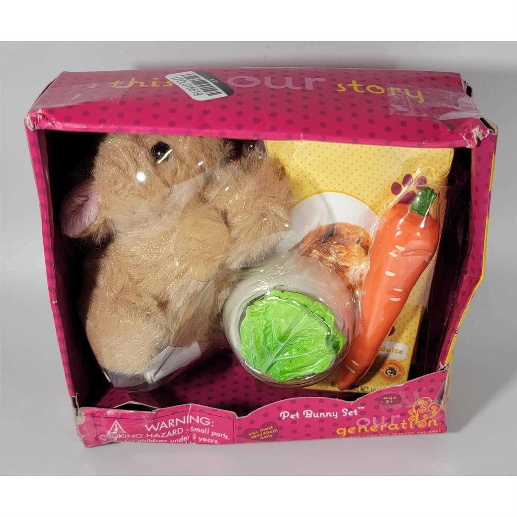 Mini Plush Pet Bunny 18 Accessory Set for Dolls B728