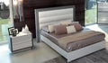 Glossy White Silver King Bedroom Set 3Ps H89642