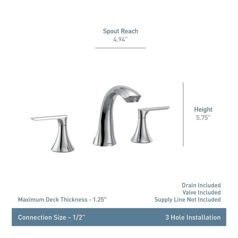 8 in. Widespread 2-Handle Bathroom Faucet in Chrome F369