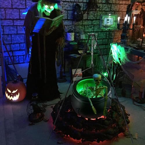 Large Witch Cauldron with Stand and Light Plastic Bowl O7051